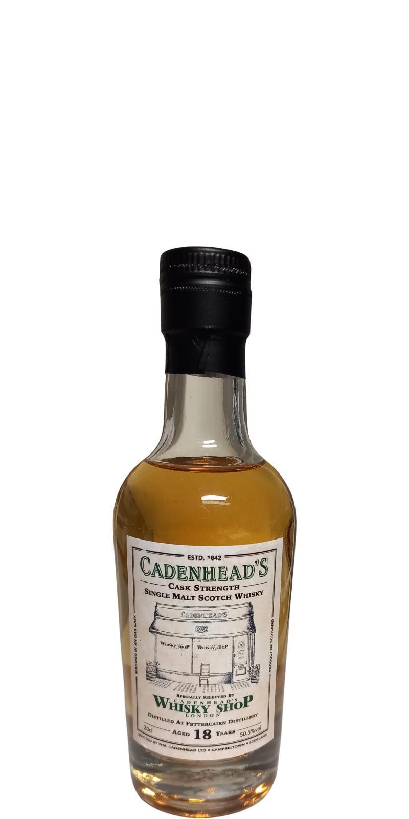 Fettercairn 18-year-old CA  Cadenhead's Whisky Shop London