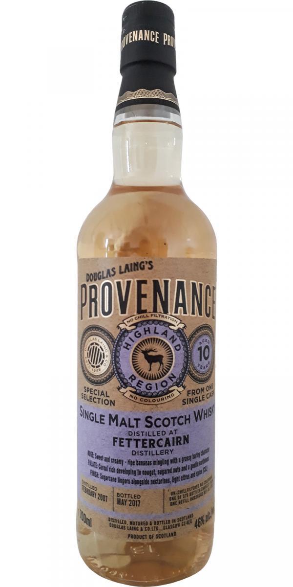 Fettercairn 2007 DL  Provenance