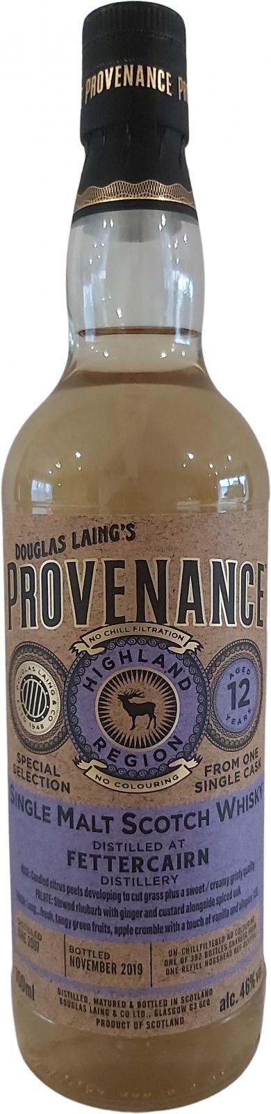 Fettercairn 2007 DL  Provenance