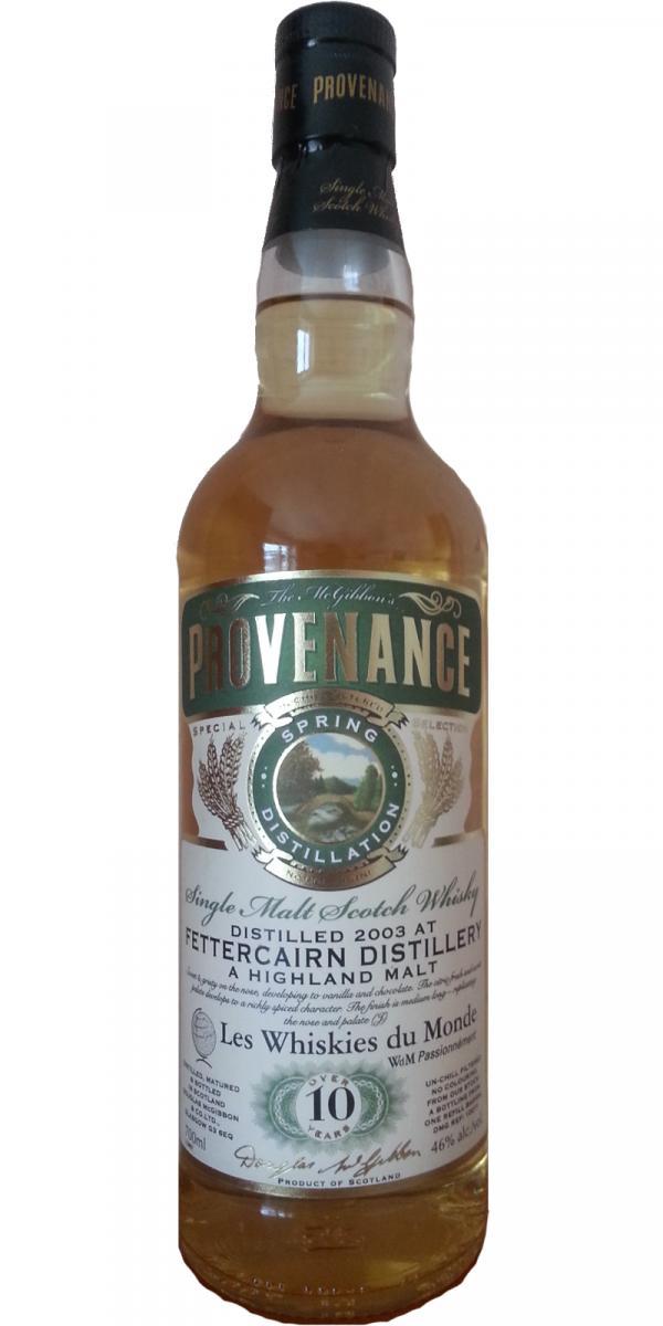 Fettercairn 2003 McG  McGibbon's Provenance