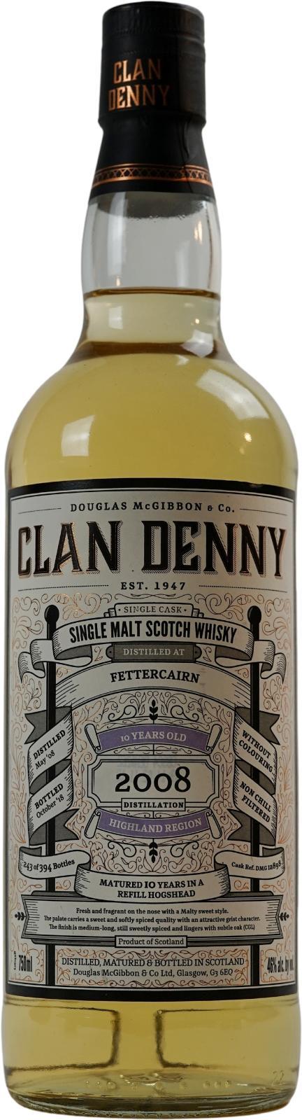 Fettercairn 2008 McG  Clan Denny