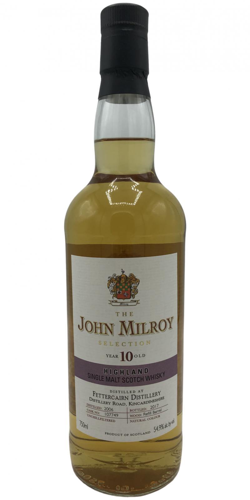 Fettercairn 2006 JY  The John Milroy Selection