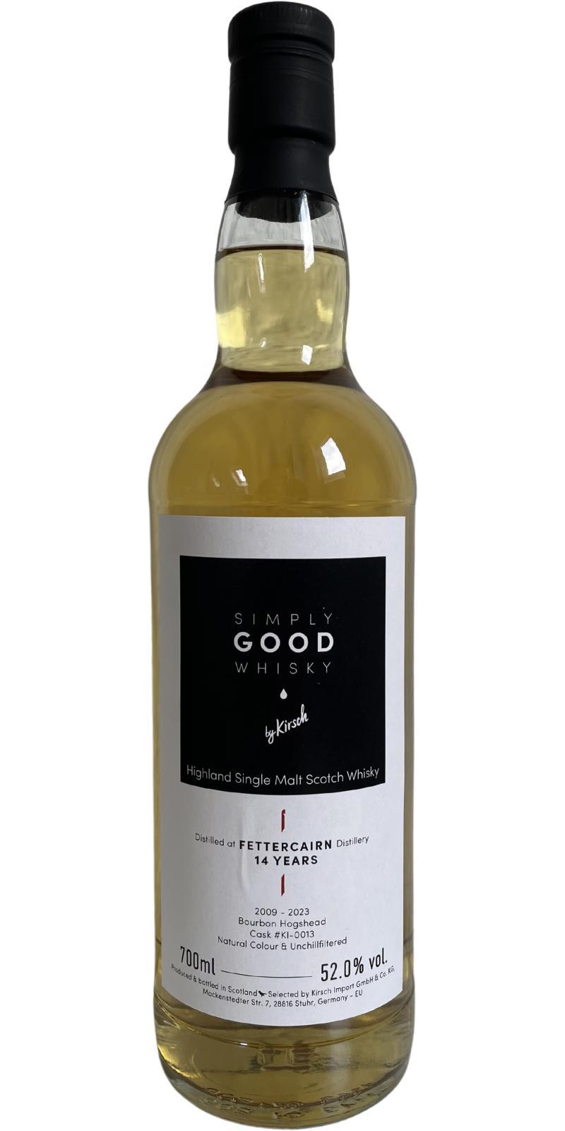 Fettercairn 2009 KI  Simply Good Whisky