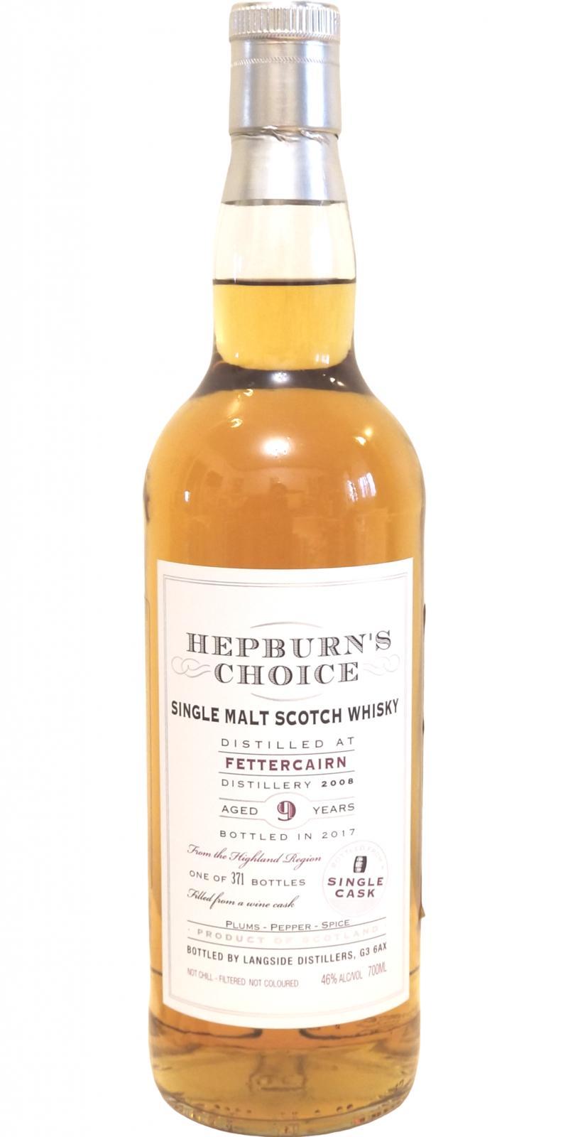 Fettercairn 2008 LsD  Hepburn's Choice