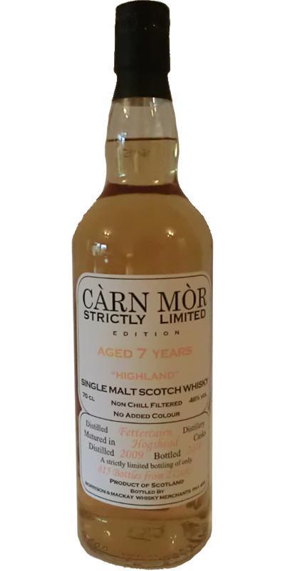 Fettercairn 2009 MMcK  Càrn Mòr - Strictly Limited Edition