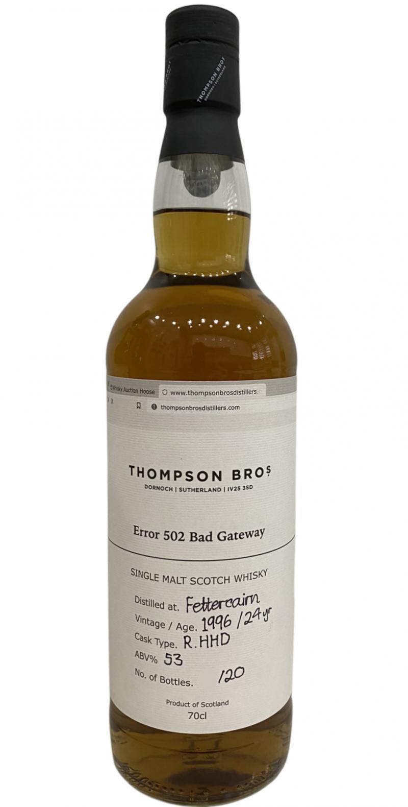 Fettercairn 1996 PST  Error 502 Bad Gateway