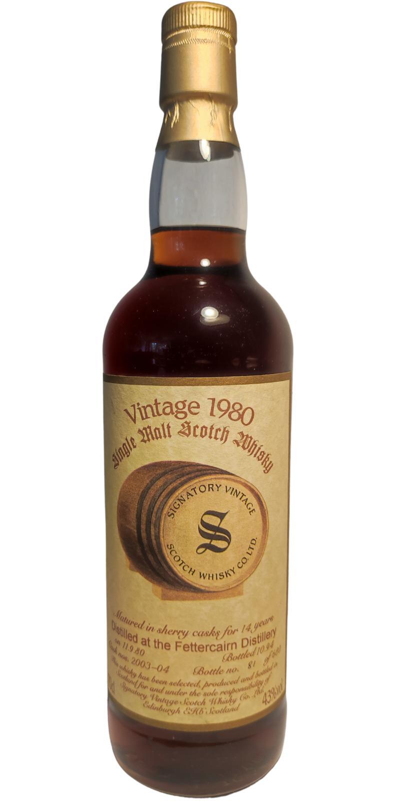 Fettercairn 1980 SV  Vintage Collection
