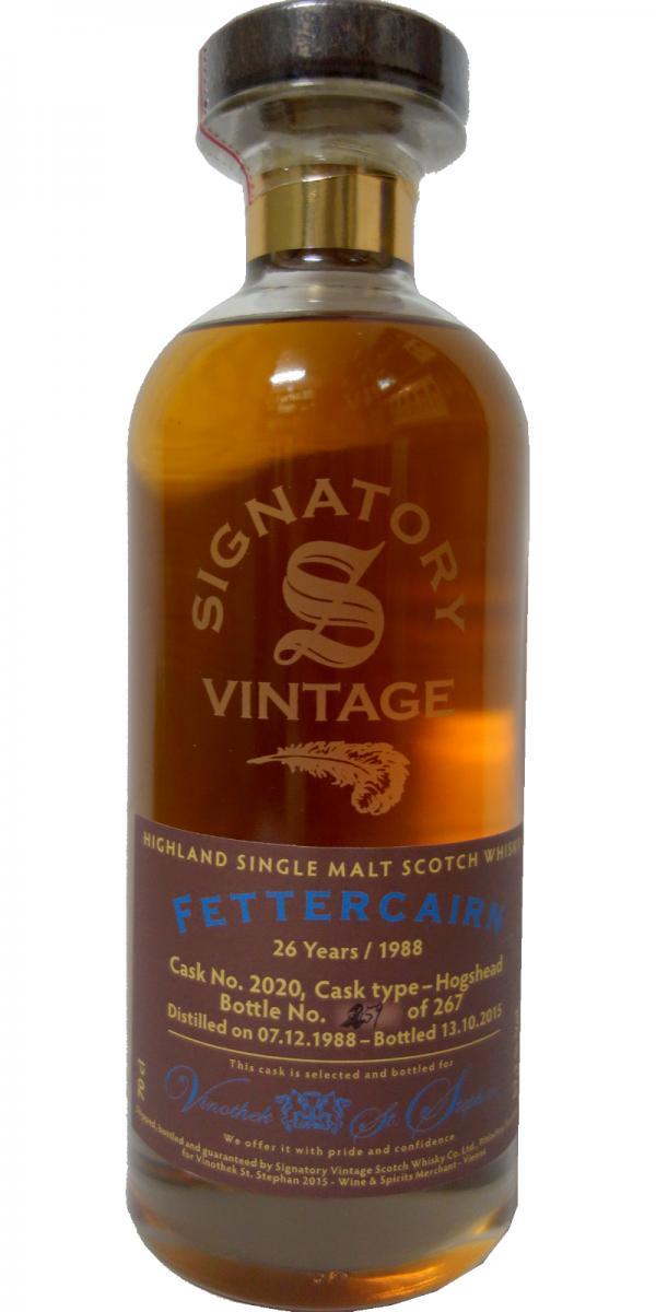 Fettercairn 1988 SV  Cask Strength Collection