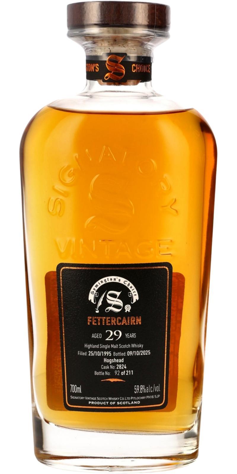 Fettercairn 1995 SV  Cask Strength Collection - Symington’s Choice