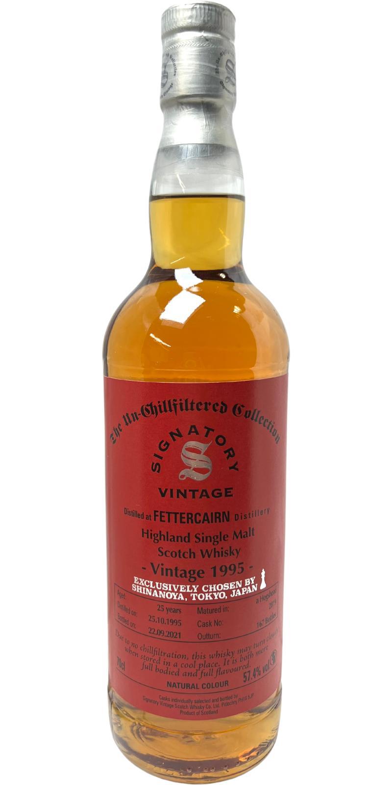 Fettercairn 1995 SV  The Un-Chillfiltered Collection