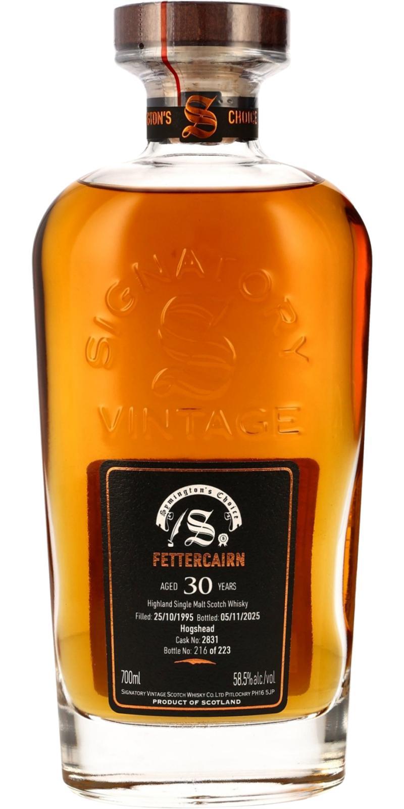 Fettercairn 1995 SV  Cask Strength Collection - Symington’s Choice