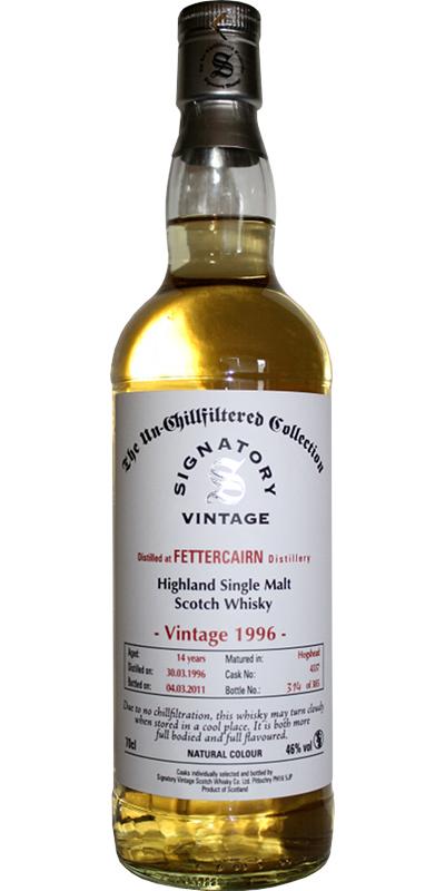Fettercairn 1996 SV  The Un-Chillfiltered Collection