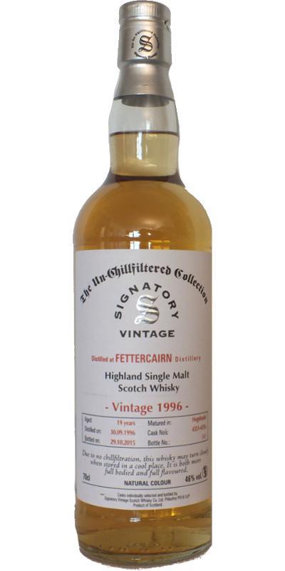 Fettercairn 1996 SV  The Un-Chillfiltered Collection