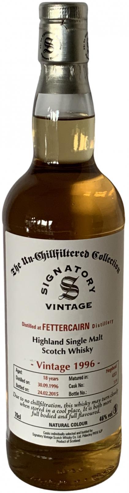 Fettercairn 1996 SV  The Un-Chillfiltered Collection