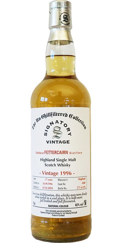 Fettercairn 1996 SV  The Un-Chillfiltered Collection