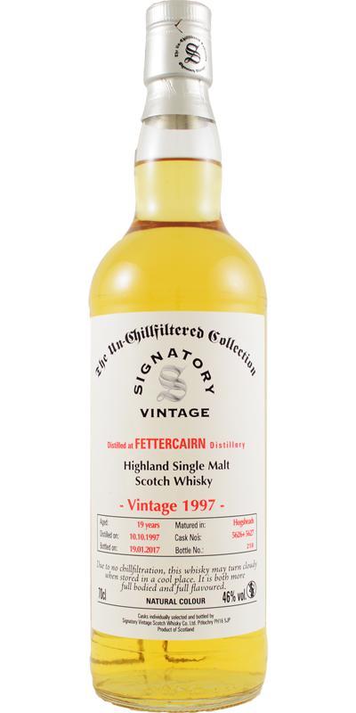 Fettercairn 1997 SV  The Un-Chillfiltered Collection