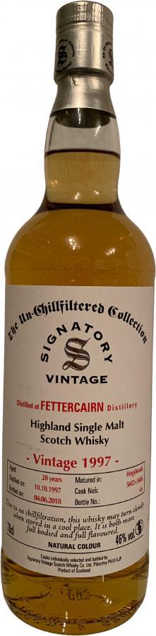 Fettercairn 1997 SV  The Un-Chillfiltered Collection