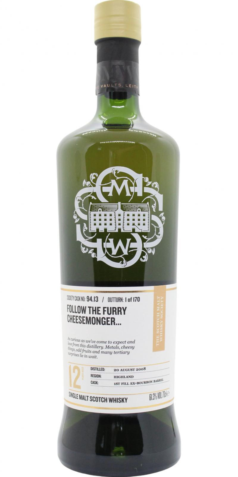 Fettercairn 2008 SMWS 94.13  Follow the furry cheesemonger...