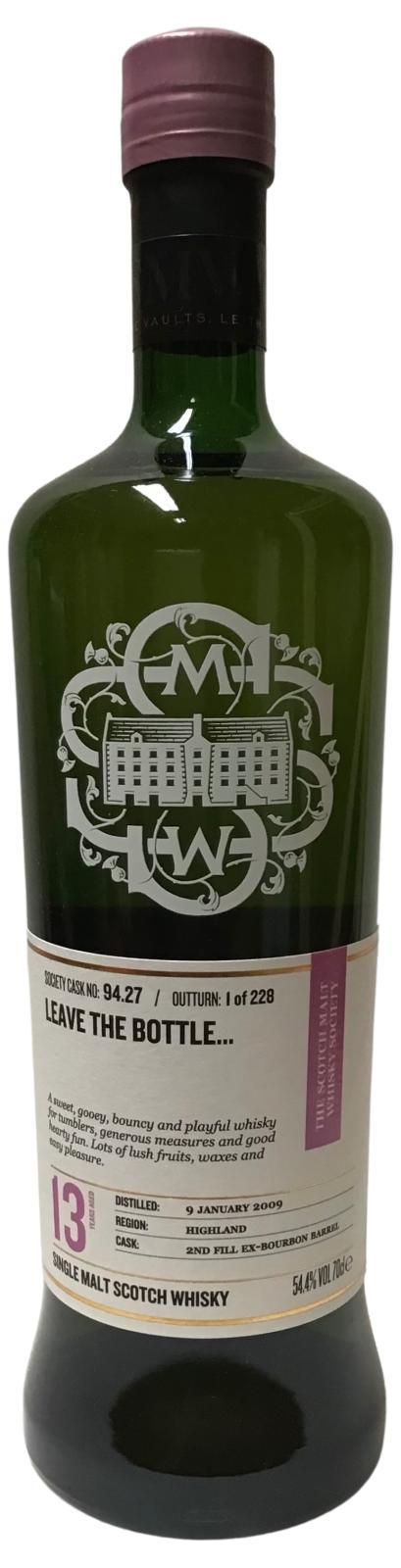 Fettercairn 2009 SMWS 94.27  Leave the bottle...