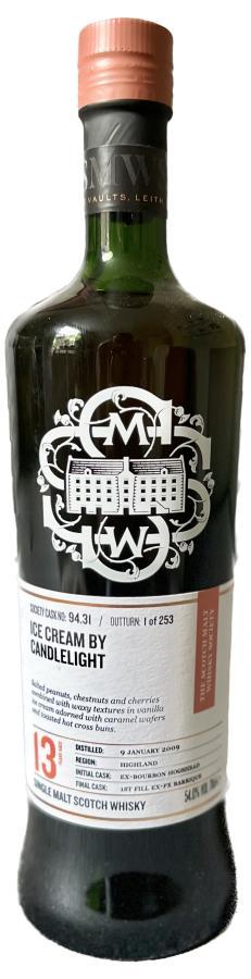 Fettercairn 2009 SMWS 94.31  Ice cream by candlelight