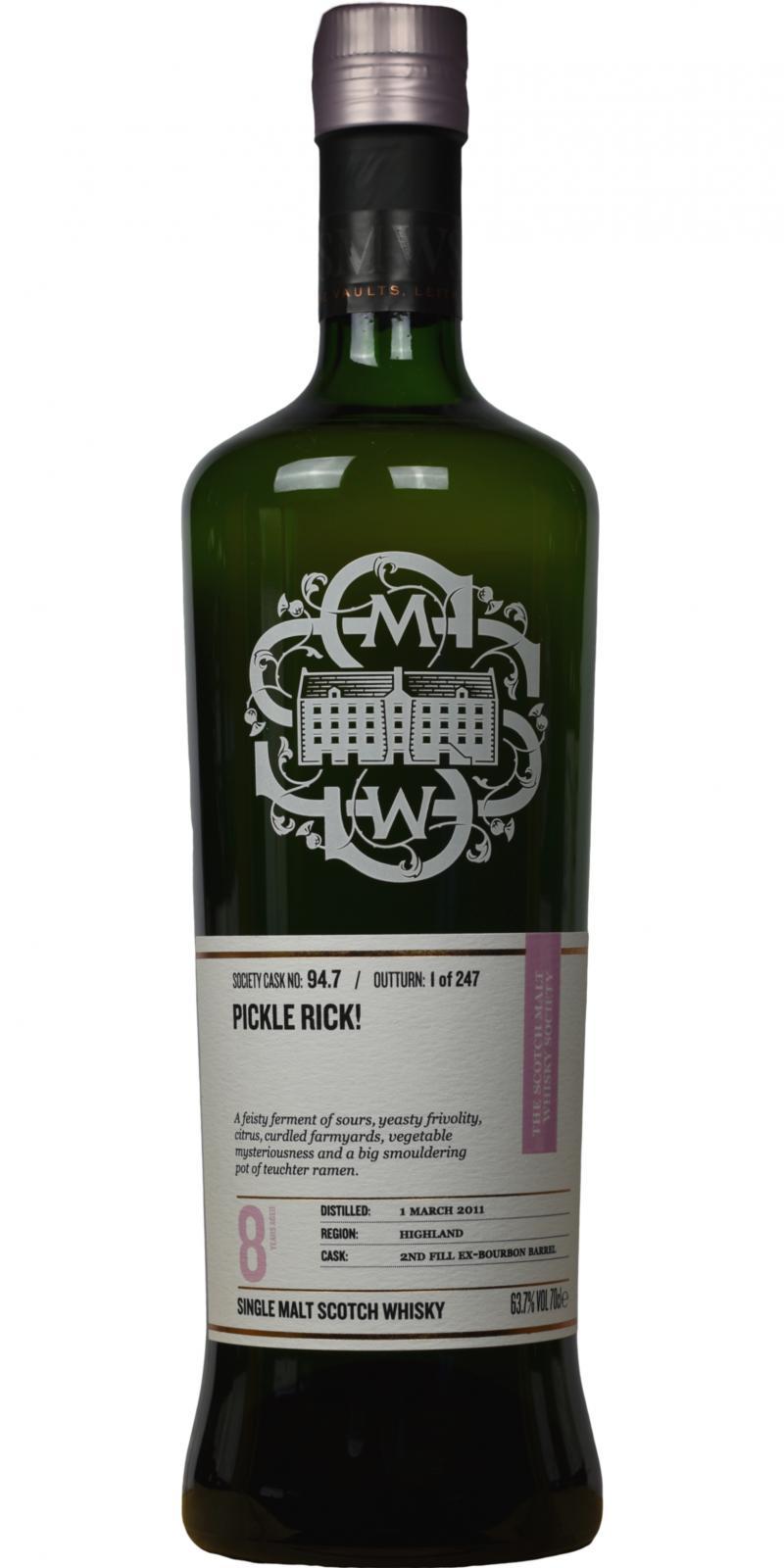 Fettercairn 2011 SMWS 94.7  Pickle Rick!