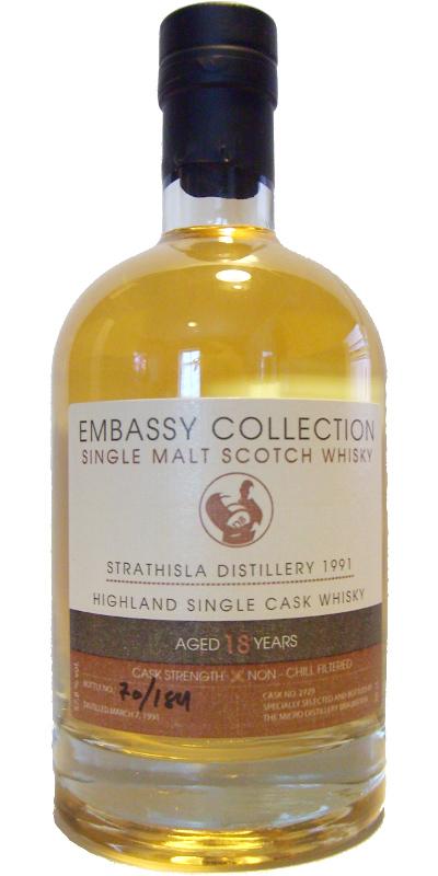 Strathisla 1991 Bs  Embassy Collection