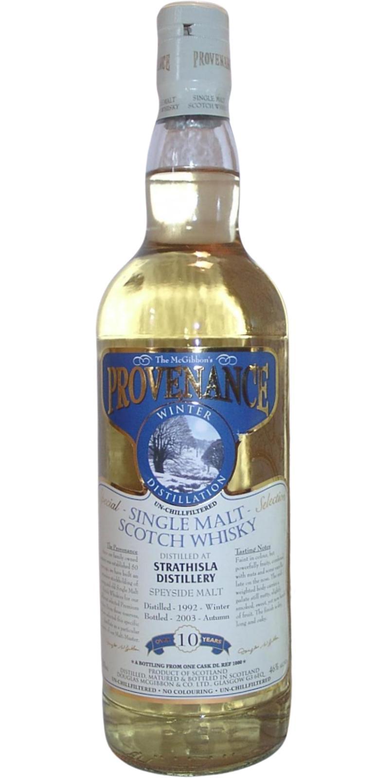 Strathisla 1992 McG  McGibbon's Provenance