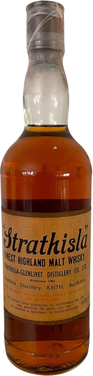 Strathisla 1970 GM  Licensed Bottling