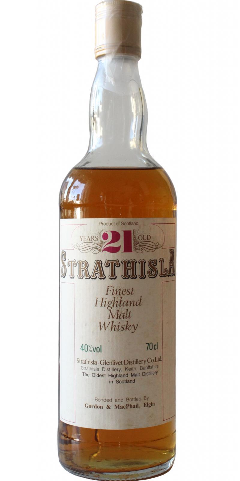 Strathisla 21-year-old GM  Finest Highland Malt Whisky