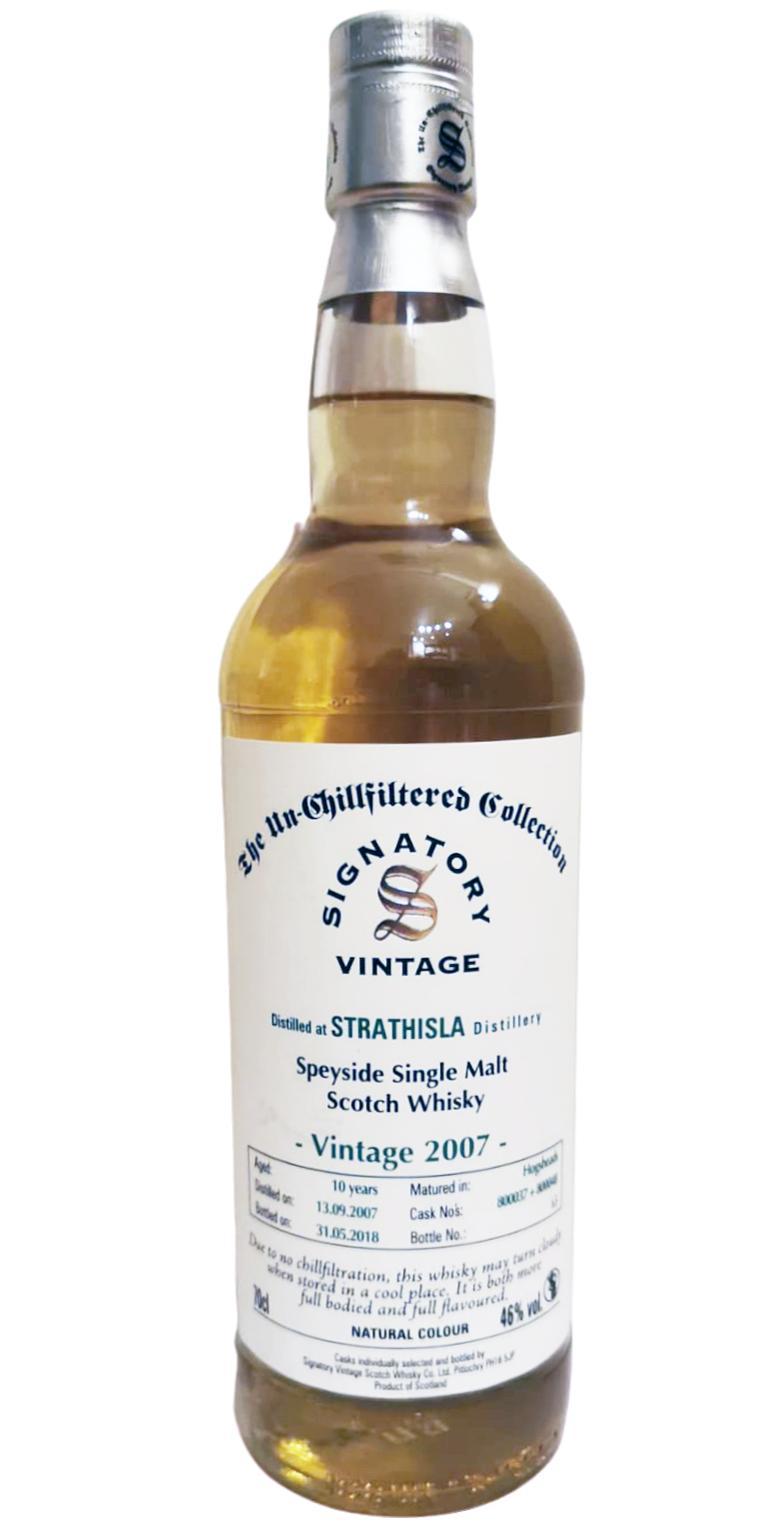 Strathisla 2007 SV  The Un-Chillfiltered Collection