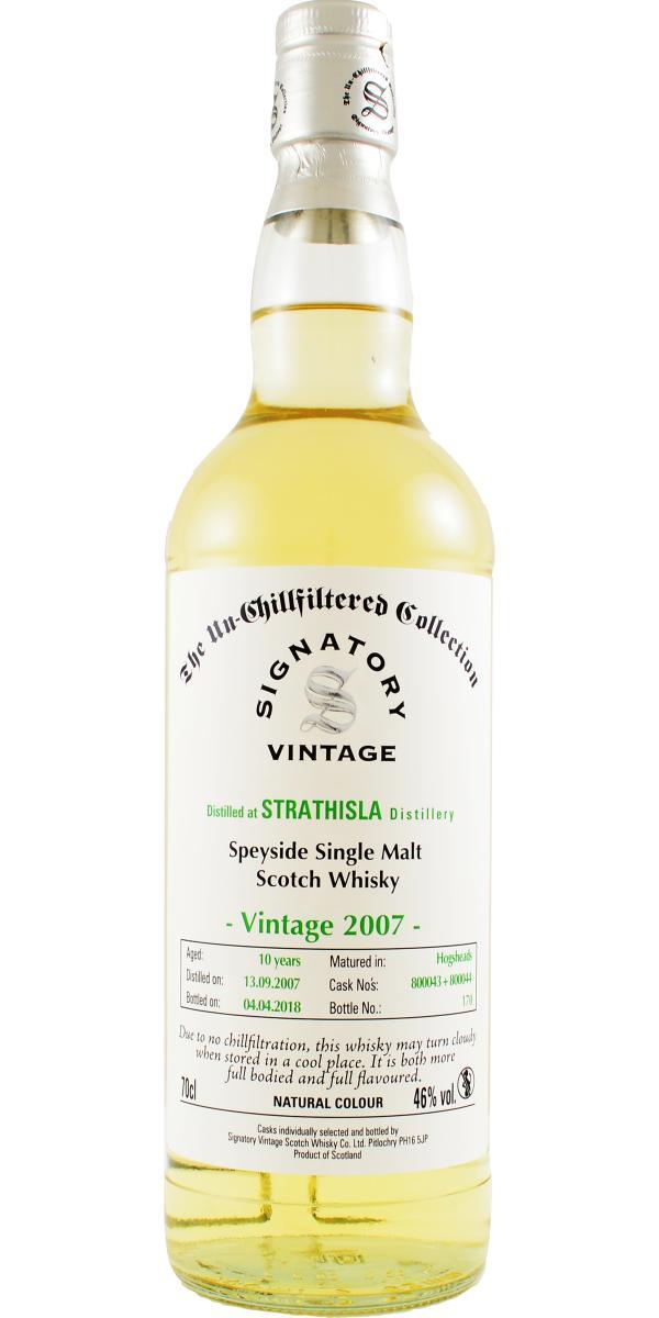 Strathisla 2007 SV  The Un-Chillfiltered Collection