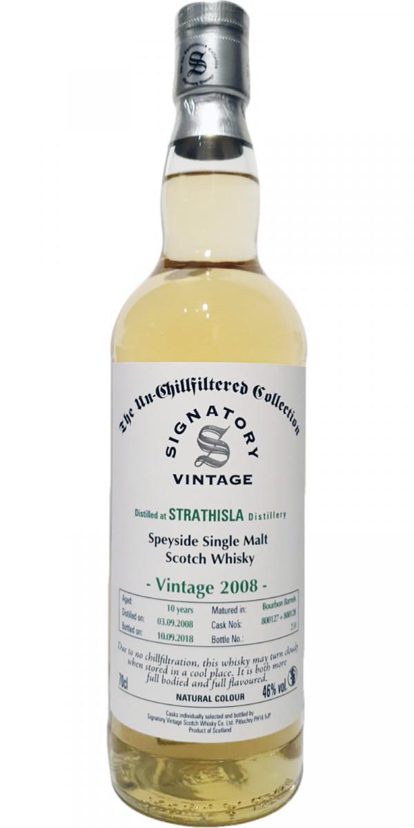 Strathisla 2008 SV  The Un-Chillfiltered Collection