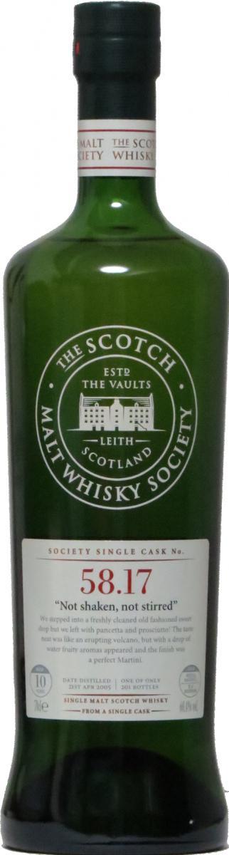 Strathisla 2005 SMWS 58.17  "Not shaken, not stirred"