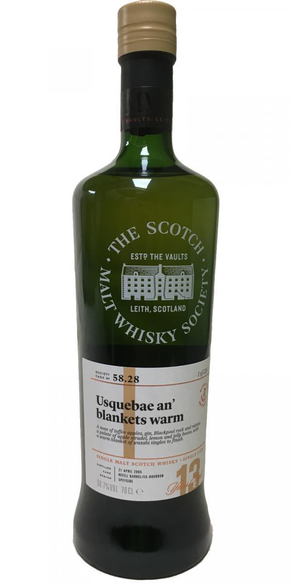 Strathisla 2005 SMWS 58.28  Usquebae an' blankets warm