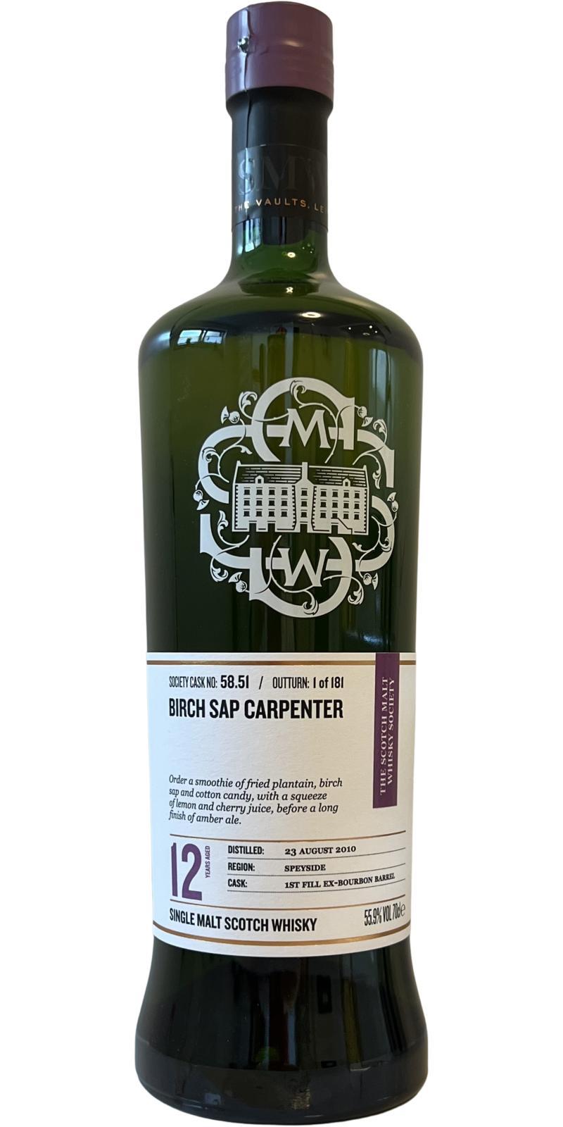 Strathisla 2010 SMWS 58.51  Birch sap carpenter