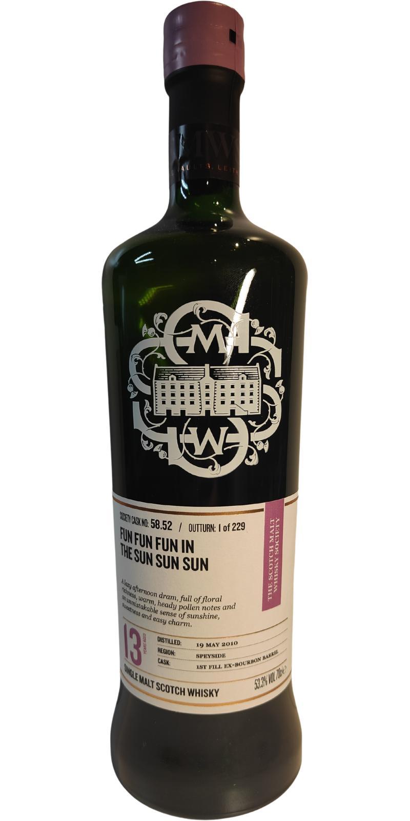 Strathisla 2010 SMWS 58.52  Fun fun fun in the sun sun sun