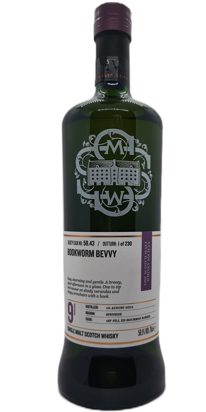 Strathisla 2011 SMWS 58.43  Bookworm bevvy