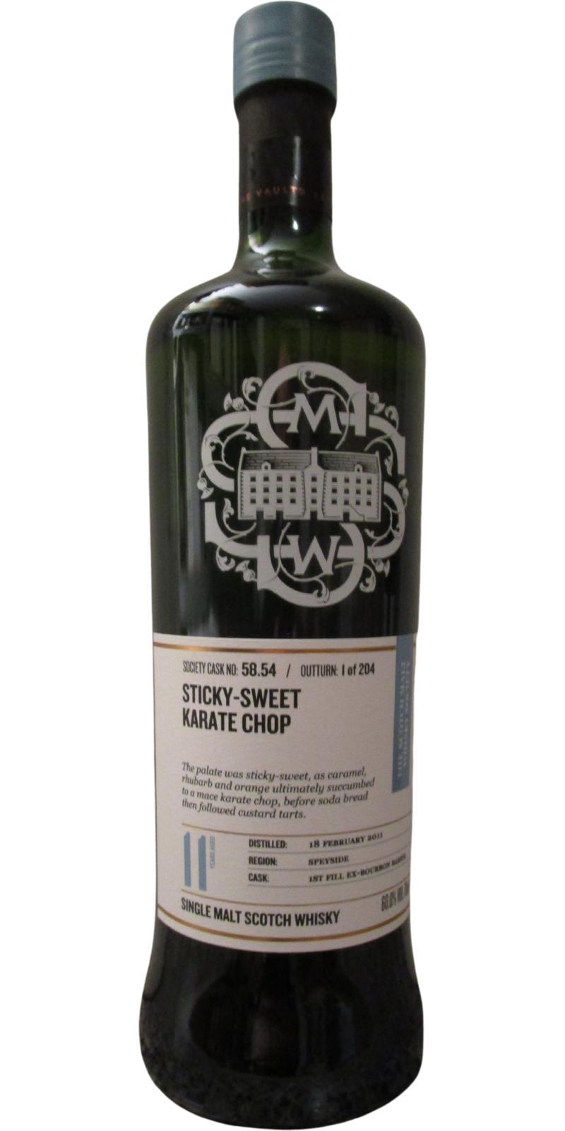 Strathisla 2011 SMWS 58.54  Sticky-sweet karate chop