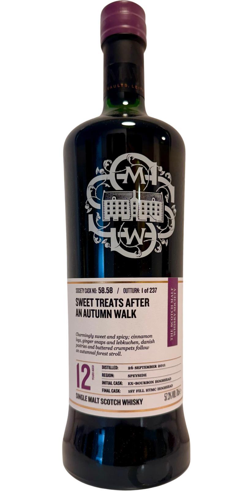 Strathisla 2011 SMWS 58.58  Sweet treats after an autumn walk