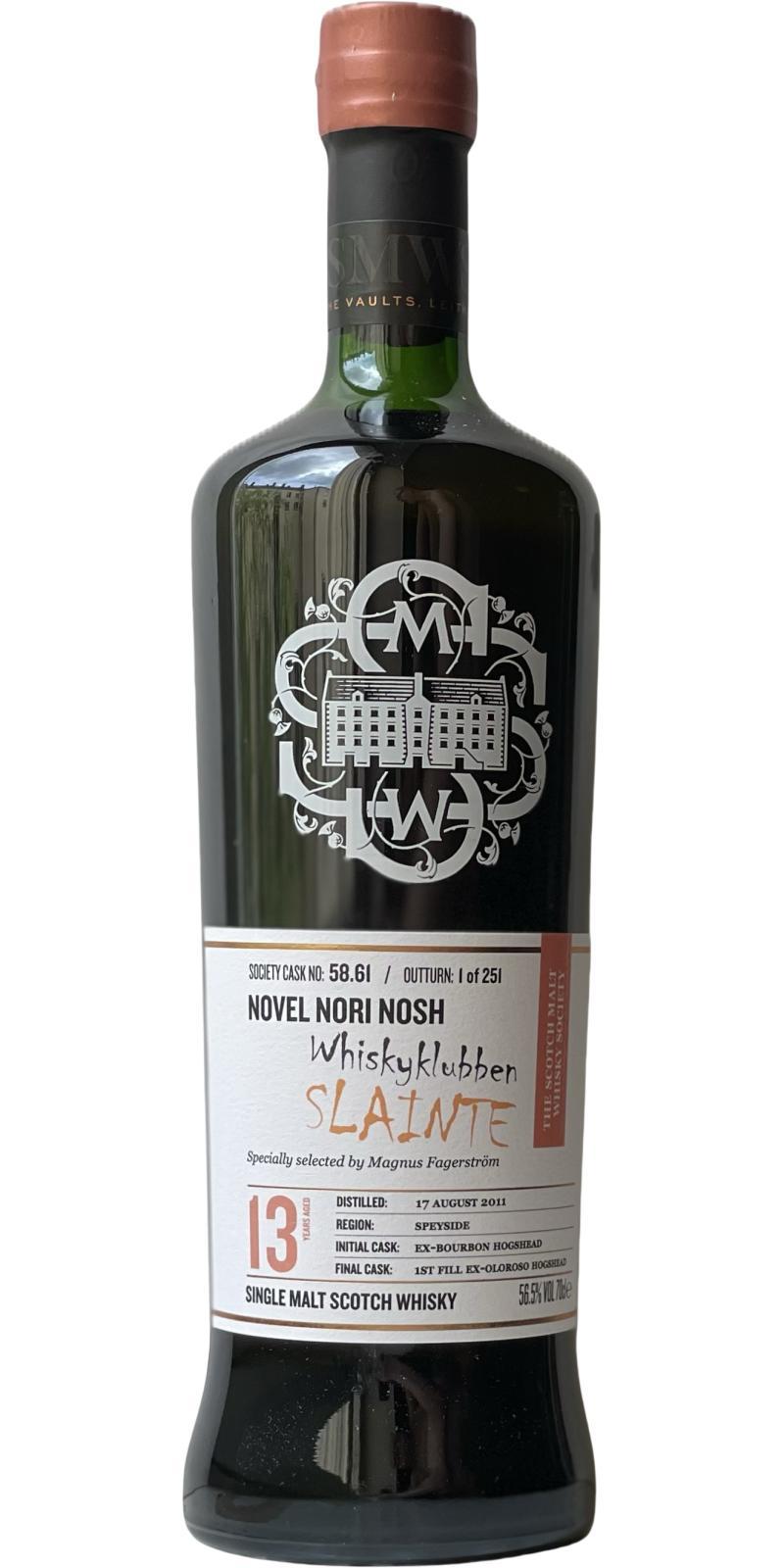 Strathisla 2011 SMWS 58.61  Novel nori nosh