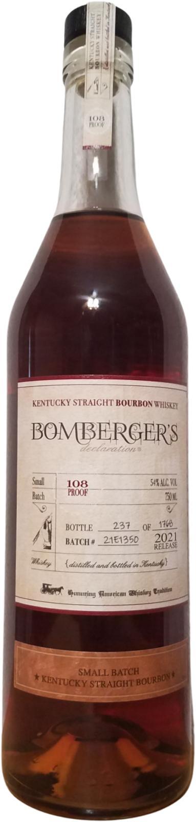Bomberger's Declaration Small Batch - Kentucky Straight Bourbon