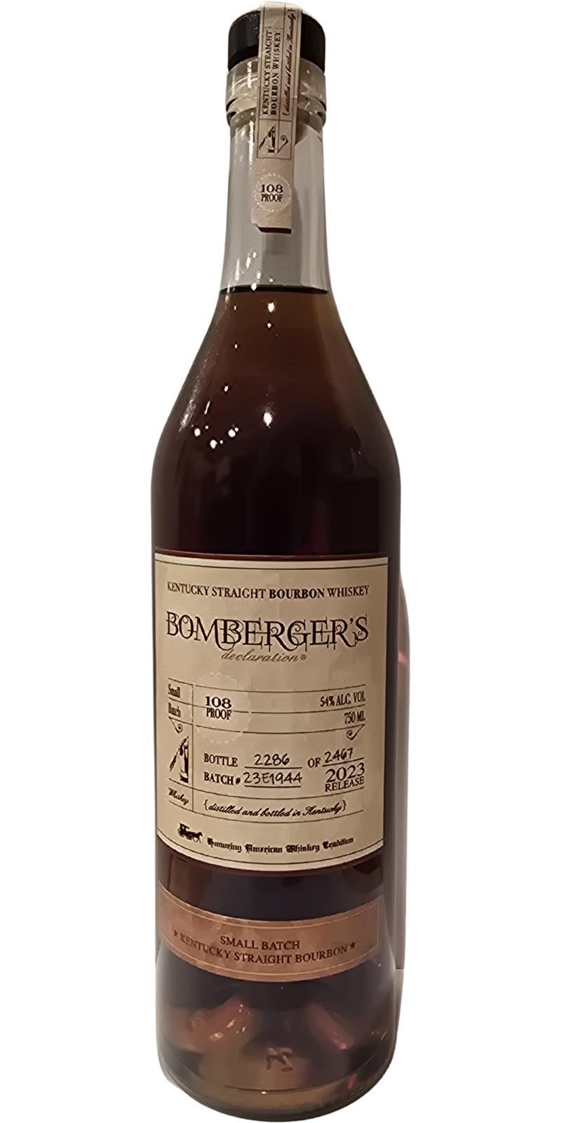 Bomberger's Declaration Kentucky Straight Bourbon Whiskey