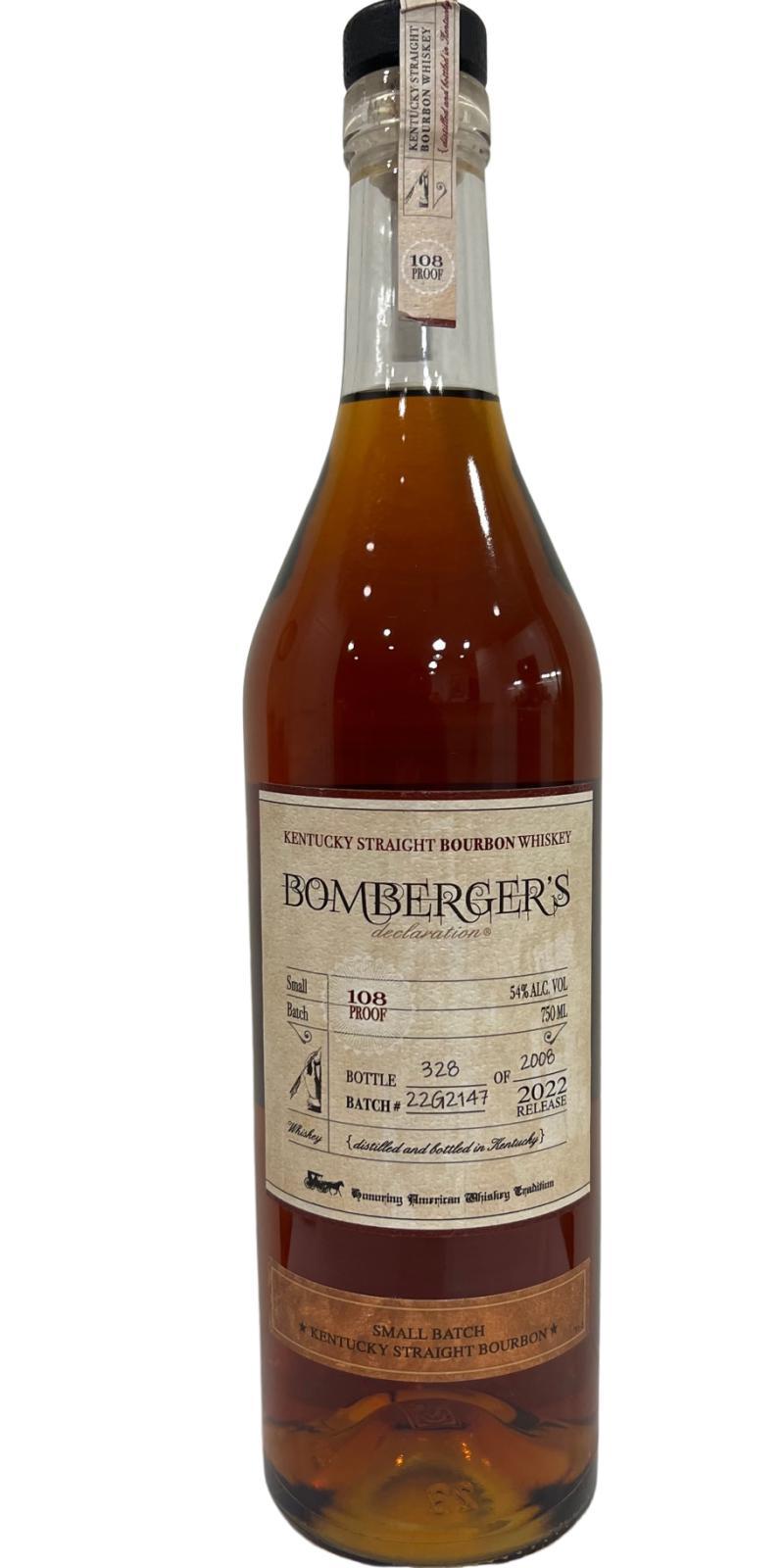 Bomberger's Declaration Small Batch - Kentucky Straight Bourbon