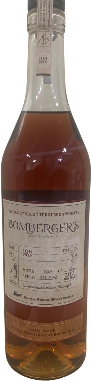 Bomberger's Declaration Small Batch - Kentucky Straight Bourbon Whiskey