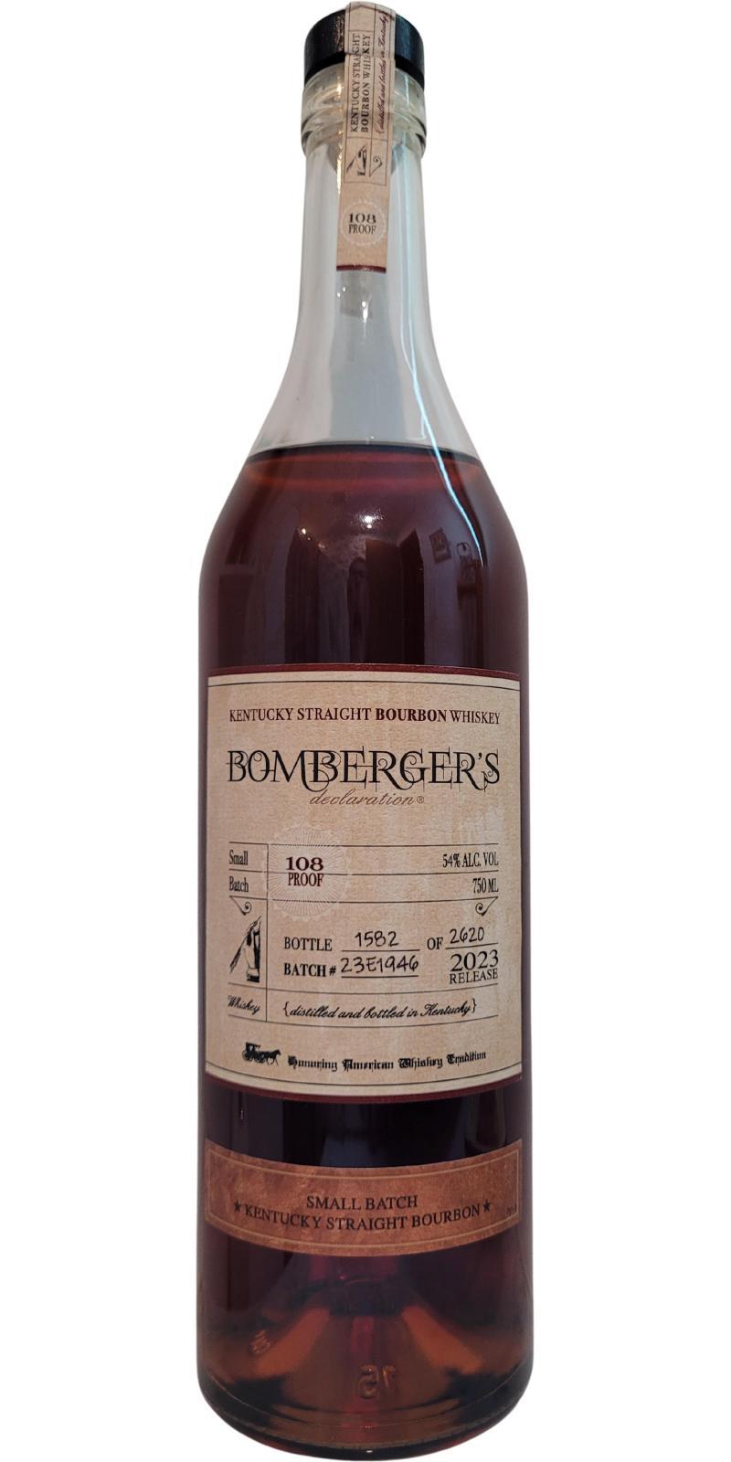 Bomberger's Declaration Kentucky Straight Bourbon Whiskey
