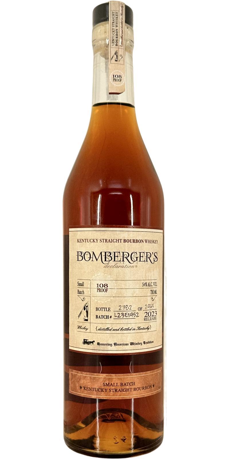Bomberger's Declaration Kentucky Straight Bourbon Whiskey