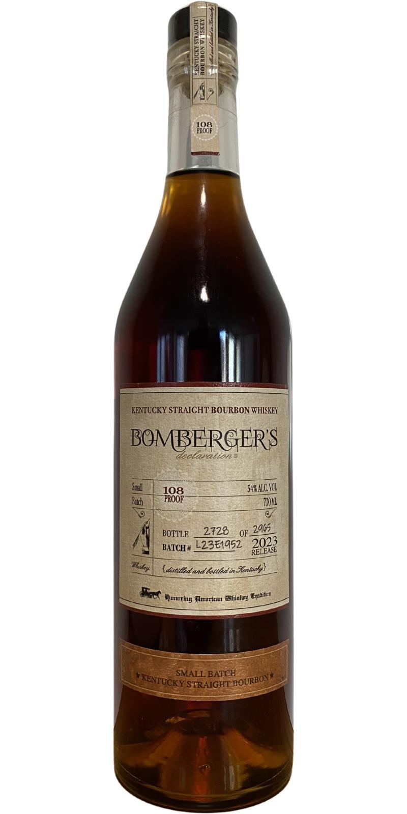 Bomberger's Declaration Kentucky Straight Bourbon Whiskey