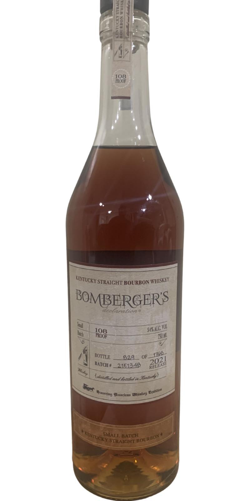 Bomberger's Declaration Small Batch - Kentucky Straight Bourbon