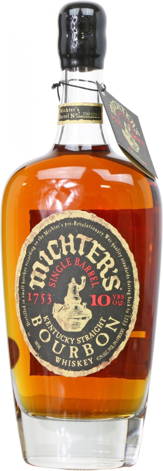 Michter's 10-year-old Single Barrel Bourbon