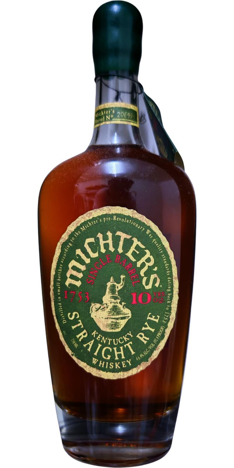 Michter's 10-year-old Single Barrel Rye